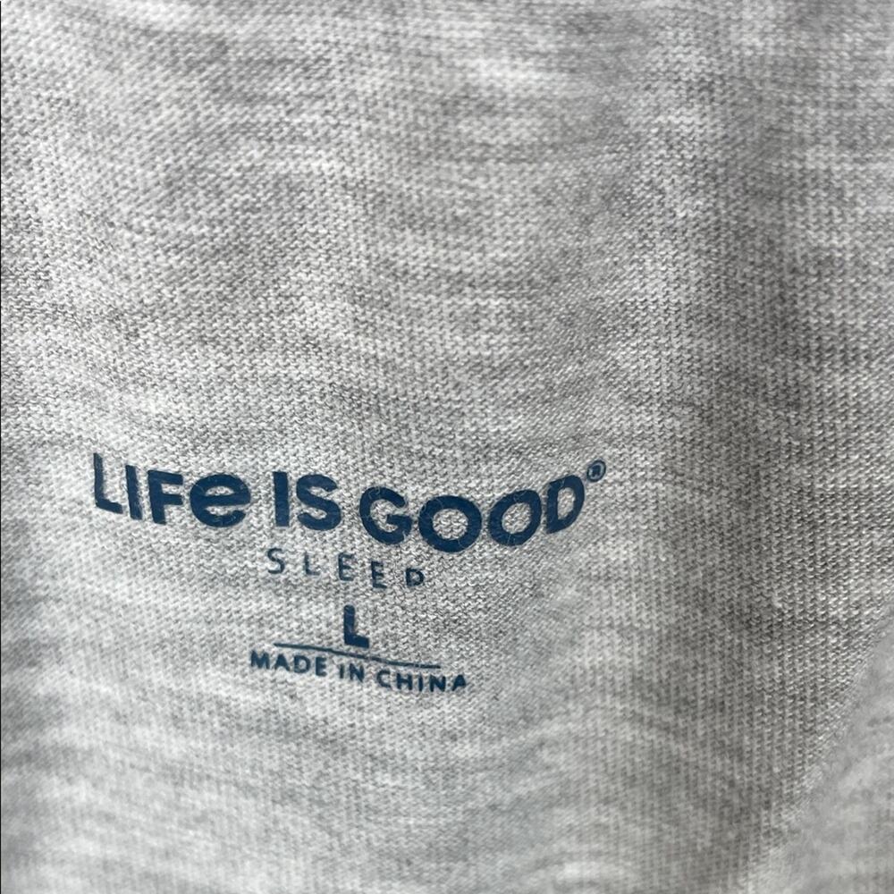 Life Is Good Everyday Is Saturday Gray Graphic 2 PC Pajama Set Rainbow Stripes - Picture 12 of 12